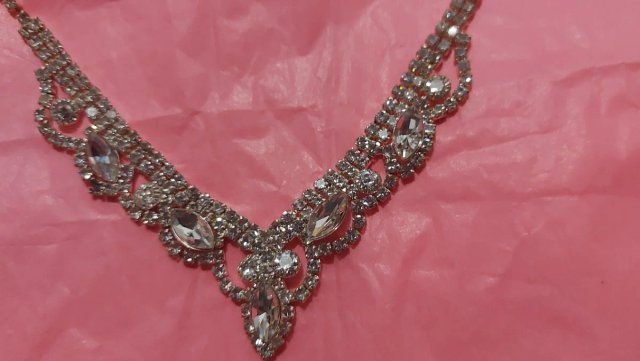 Collar fiesta brillantes plata