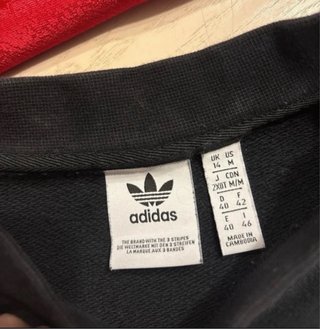 Felpa Adidas Originals girocollo nera con logo