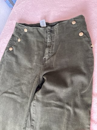 Pantalones beige mujer L, verde XL