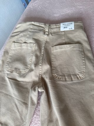 Pantalones beige mujer L, verde XL