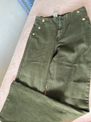 Pantalones beige mujer L, verde XL