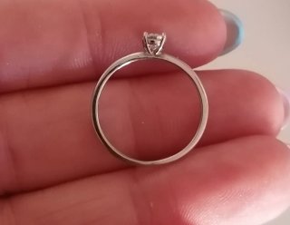 Anello Argento S925 Zircone Bianco brillante