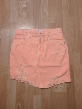 Falda Zara Naranja Claro Talla S