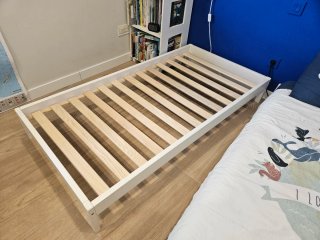 2 Camas Blancas 160x80cm Madera Maciza de pino