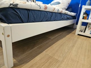 2 Camas Blancas 160x80cm Madera Maciza de pino