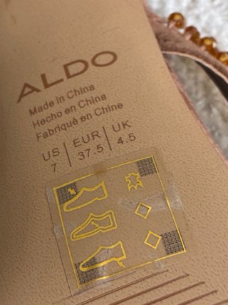 Sandalias Aldo Piel Tacón Marrón