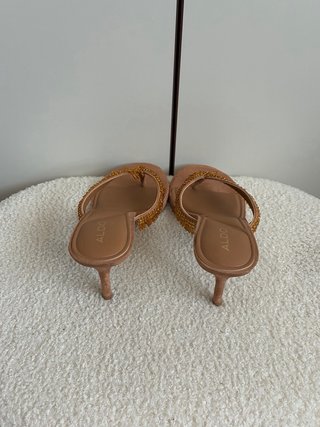 Sandalias Aldo Piel Tacón Marrón
