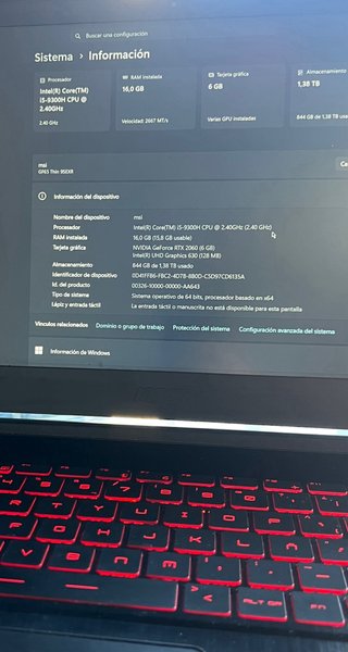 Ordenador Portátil Gaming MSI GF65 Thin Negro 15.6