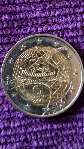 Moneda 2 Euros Francia 2021 Torre Eiffel