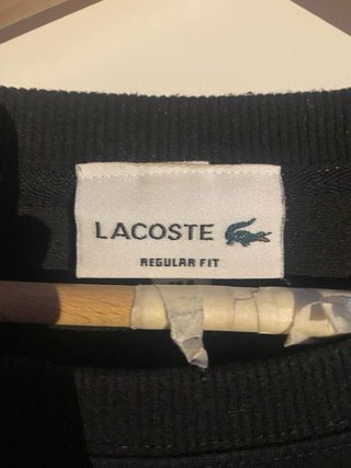 Felpa Lacoste nera con coccodrillo