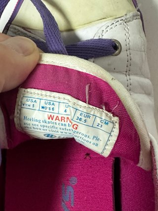 Heelys Blancas y Rosas con Rueda