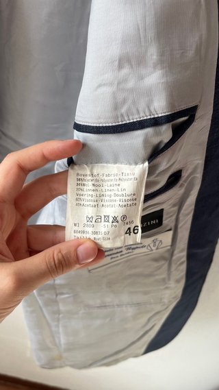 Americana hombre azul/gris