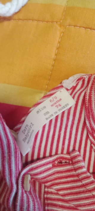 Mono bebé rayas rojas