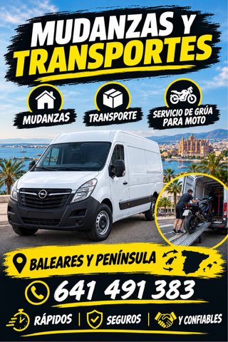 Servicio de Mudanza, transporte y grua En mallorca