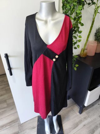Vestido Shein Negro y Rojo Talla M