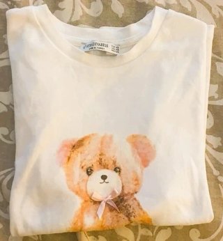 Camiseta Stradivarius Oso Talla XS