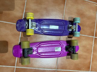 2 Monopatines Penny Board Morado y Azul por 10€