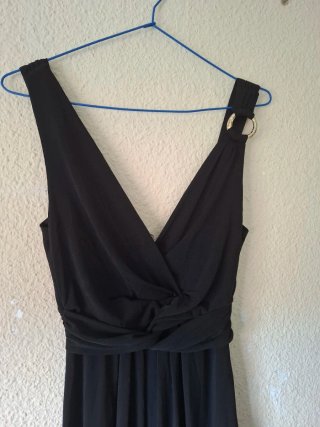 Vestido de fiesta negro largo Tintoretto