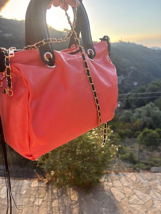 Borsa bauletto pelle color salmone