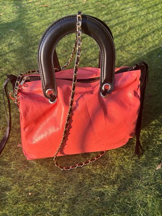 Borsa bauletto pelle color salmone