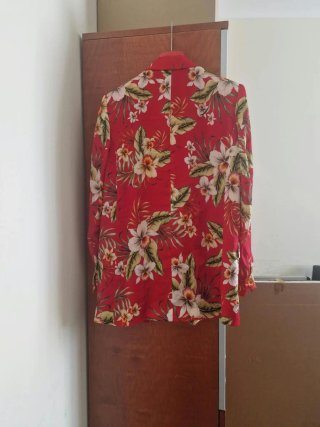 Blazer Zara rosso floreale