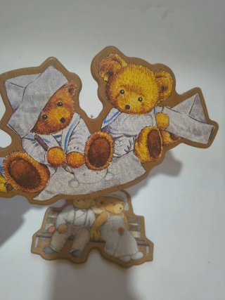 Deliziose decorazioni in legno orsetti