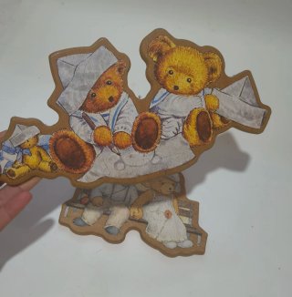 Deliziose decorazioni in legno orsetti