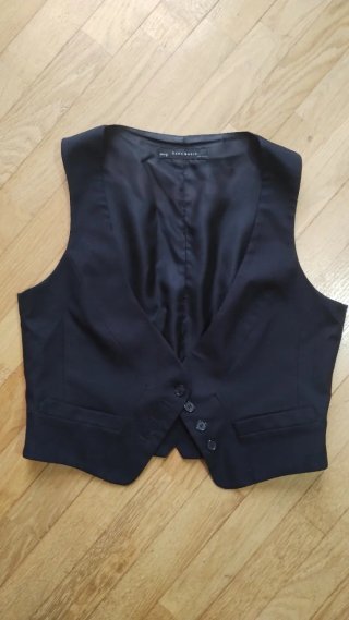 Gilet corto ZARA BASIC nero