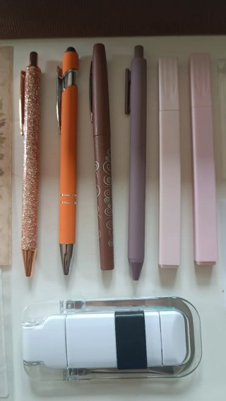 Set papelería vintage marrón-naranja