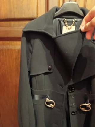 Cappotto Lana Betty Blue Tg. 42 Nero