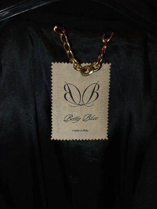 Cappotto Lana Betty Blue Tg. 42 Nero