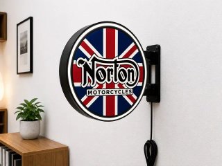 Cartel Luminoso Norton Motorcycles Union Jack