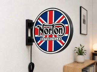 Cartel Luminoso Norton Motorcycles Union Jack