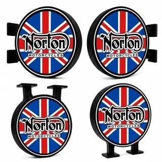 Cartel Luminoso Norton Motorcycles Union Jack