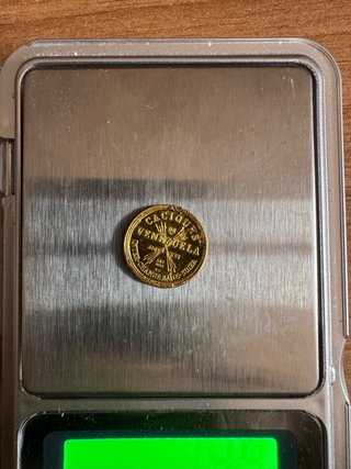 Moneda Oro Guaicaipuro Caciques Venezuela