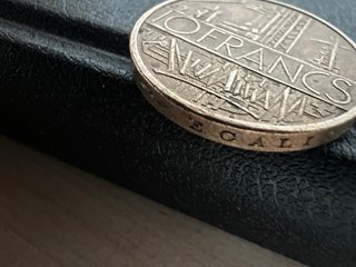 Moneda 10 Francos 1985 Mathieu Variante Rara
