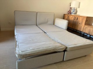 Sofá Cama Ikea Vallentuna Beige
