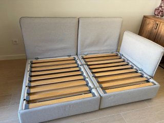 Sofá Cama Ikea Vallentuna Beige