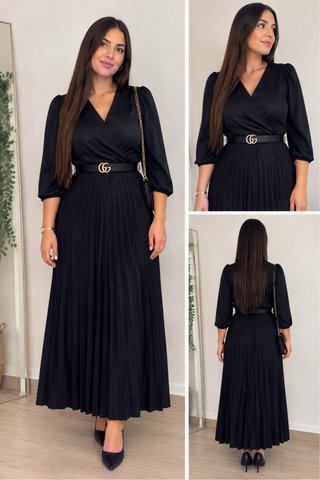Vestido largo negro elegante Talla S/M