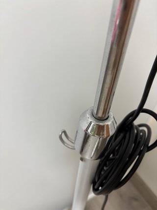 Lampada da terra medica vintage argento/bianca