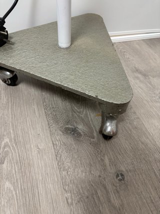 Lampada da terra medica vintage argento/bianca