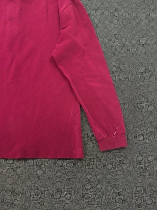 Polo Lacoste Manga Larga Rojo Oscuro Hombre