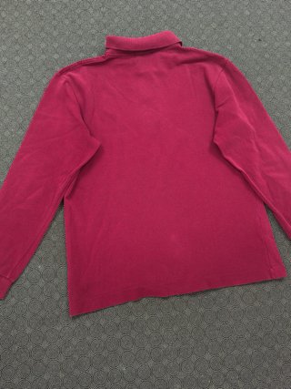 Polo Lacoste Manga Larga Rojo Oscuro Hombre