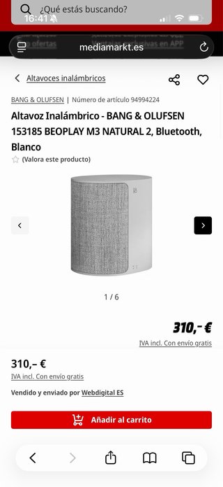 Altavoz Bang & Olufsen Beige/Gris