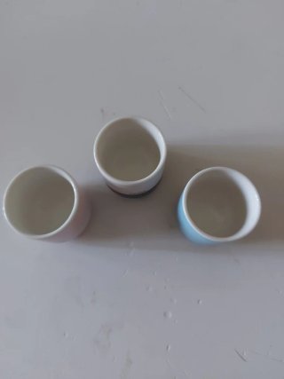 Set 3 tazzine espresso Miniso impilabili