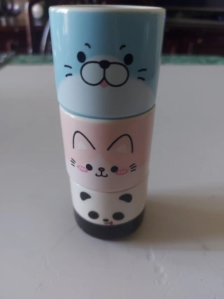 Set 3 tazzine espresso Miniso impilabili