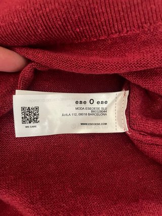 Top 100% lino eseOese rojo oscuro