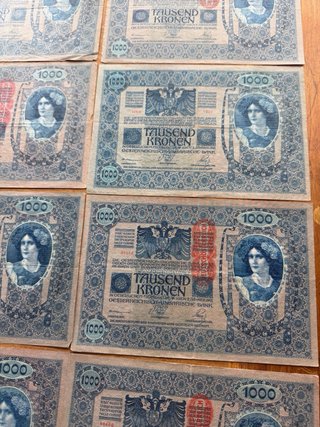 10 Billetes Antiguos 1000 Kronen