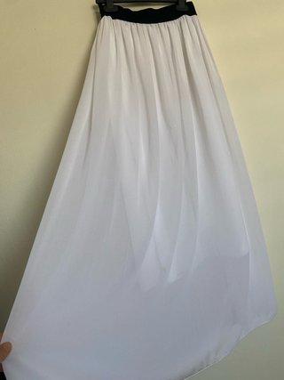 Falda larga blanca mujer