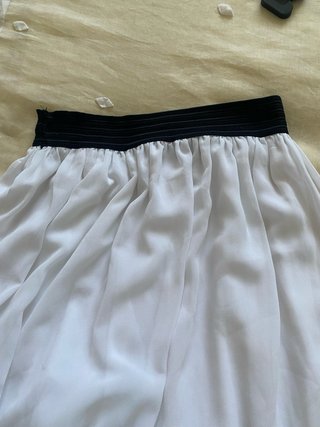 Falda larga blanca mujer